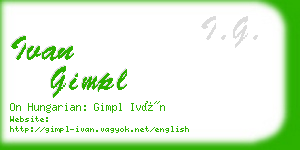 ivan gimpl business card